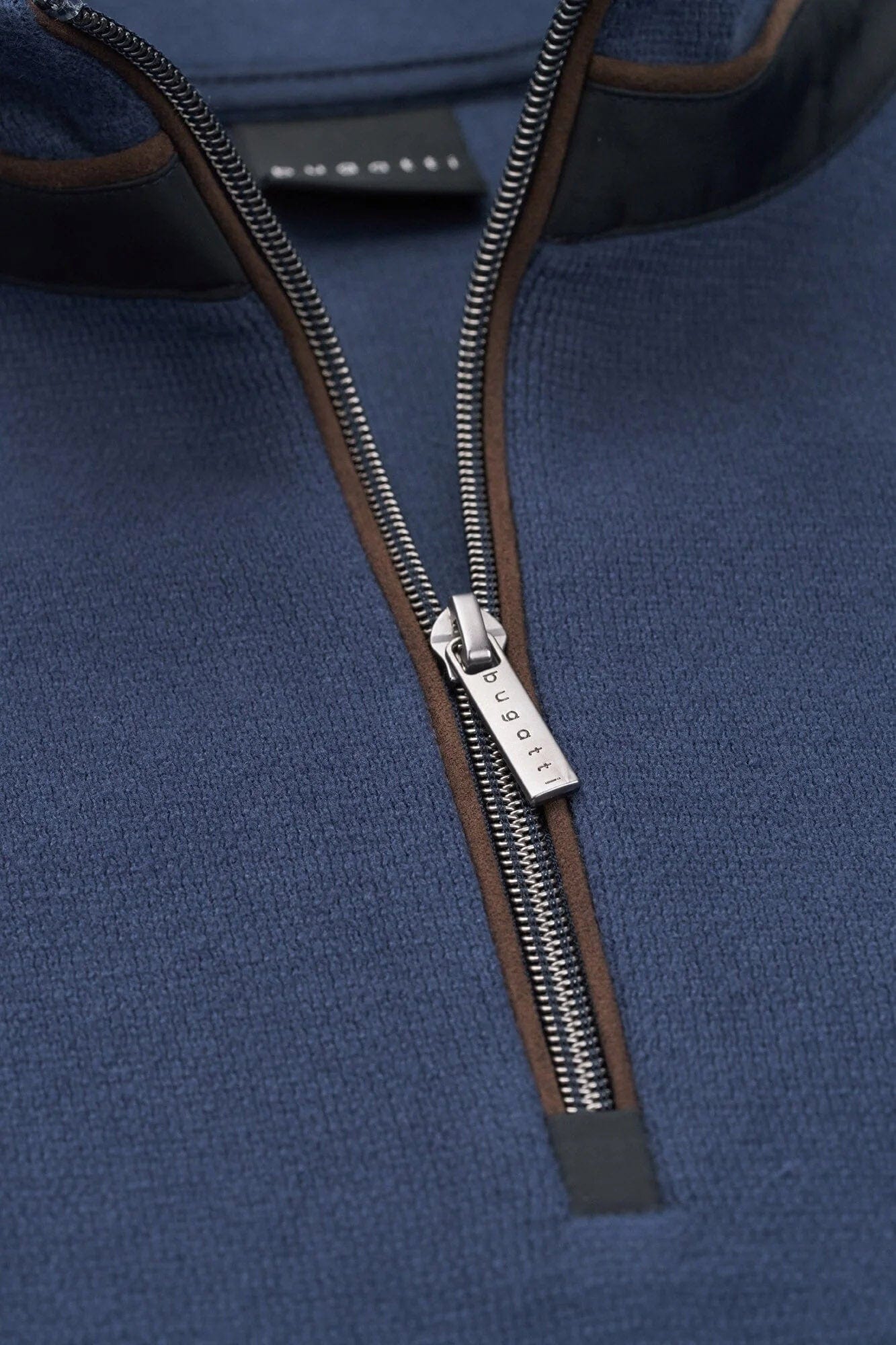 Bugatti Quarter Zip Super Soft Sweatshirt - Mid Blue