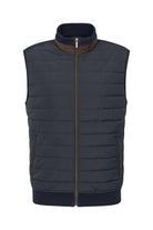 Bugatti Quilted Front Knitted Back Gilet - Navy