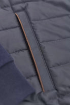 Bugatti Quilted Front Knitted Back Jacket - Navy