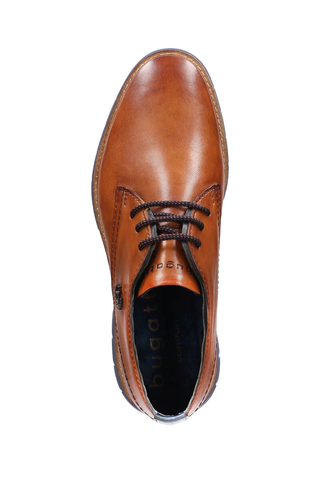 Bugatti Sammy Comfort Lace Up Shoes - Cognac