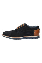 Bugatti Simone Comfort Suede Leather Shoes - Dark Blue