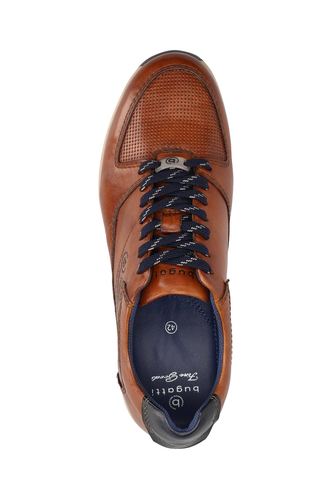 Bugatti Thorello Leather Trainers - Cognac