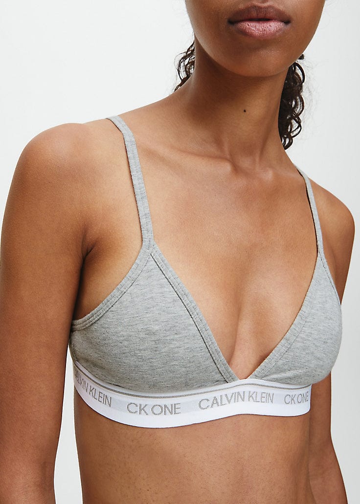 Calvin Klein CK ONE Unlined Triangle Bra - Grey Heather – Potters