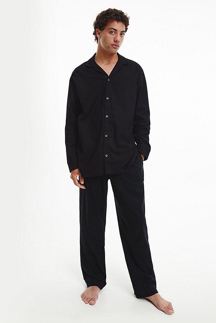 Calvin Klein Flannel Pyjama Trousers - Black