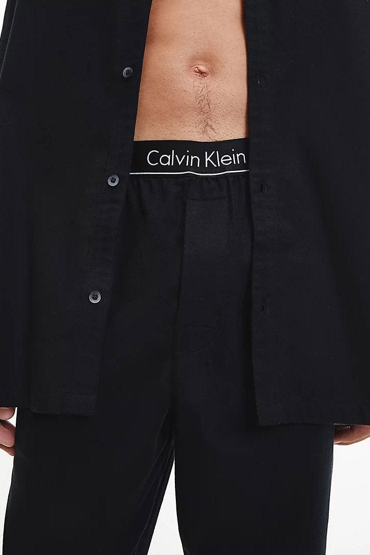 Calvin Klein Flannel Pyjama Trousers - Black