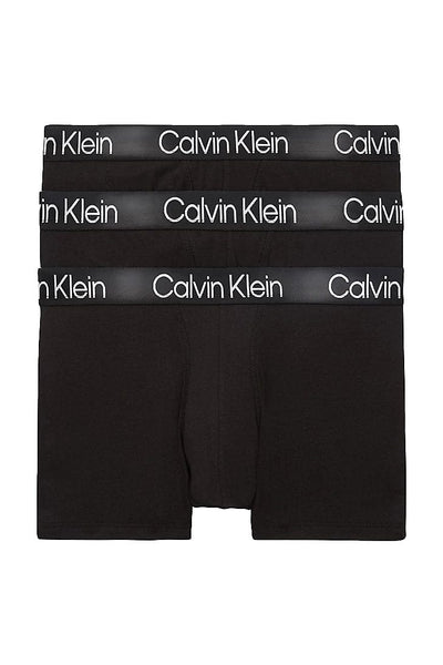 Calvin Klein Modern Structure Trunks - 3 Pack - Black – Potters of Buxton