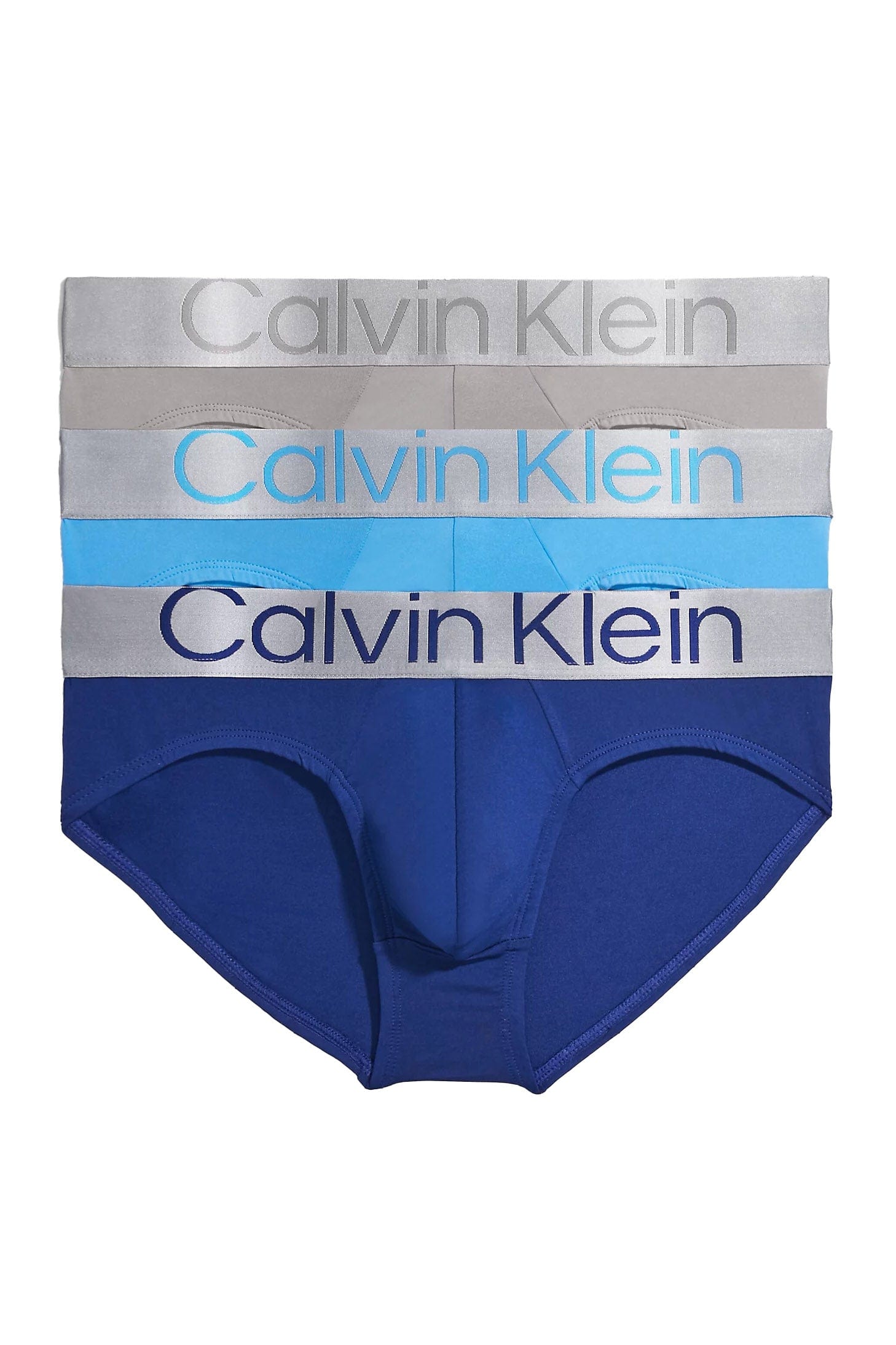 Steel Micro Hip Brief - 3 Pack - Mid Blue/Signature Blue/Clay Grey