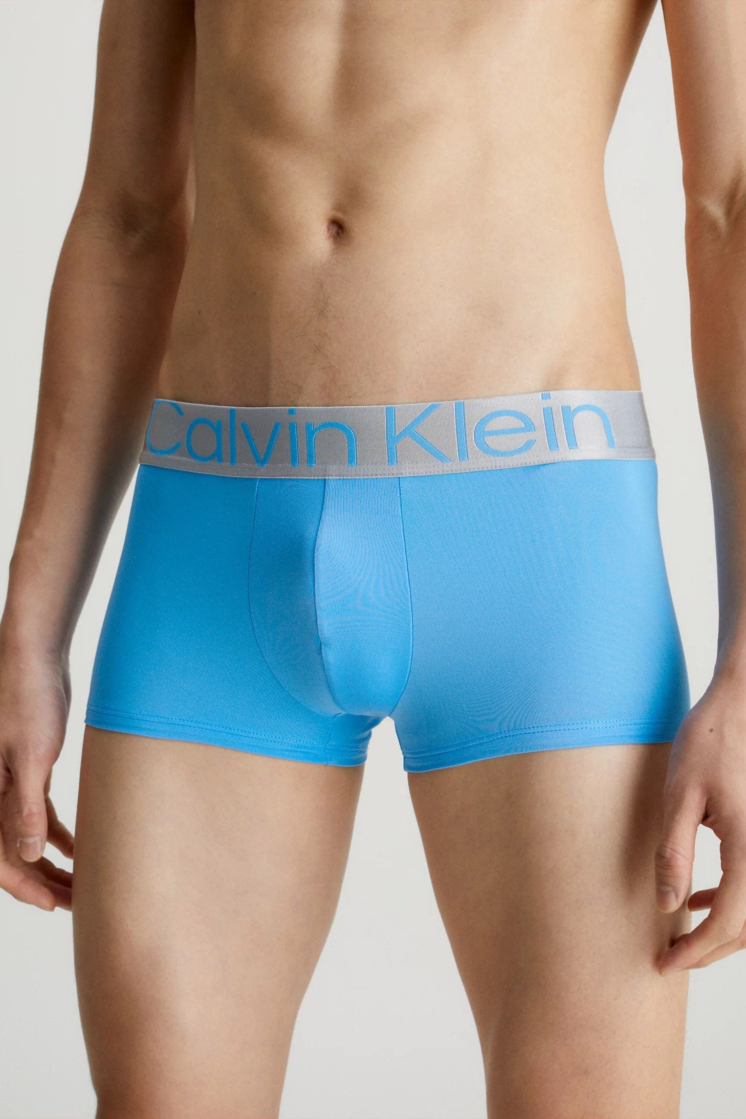 Calvin Klein Steel Micro Low Rise Trunk - 3 Pack - Mid Blue/Signature Blue/Clay Grey