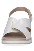 Caprice Leather Sling Back Sandals - White Naplak