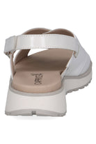 Caprice Leather Sling Back Sandals - White Naplak