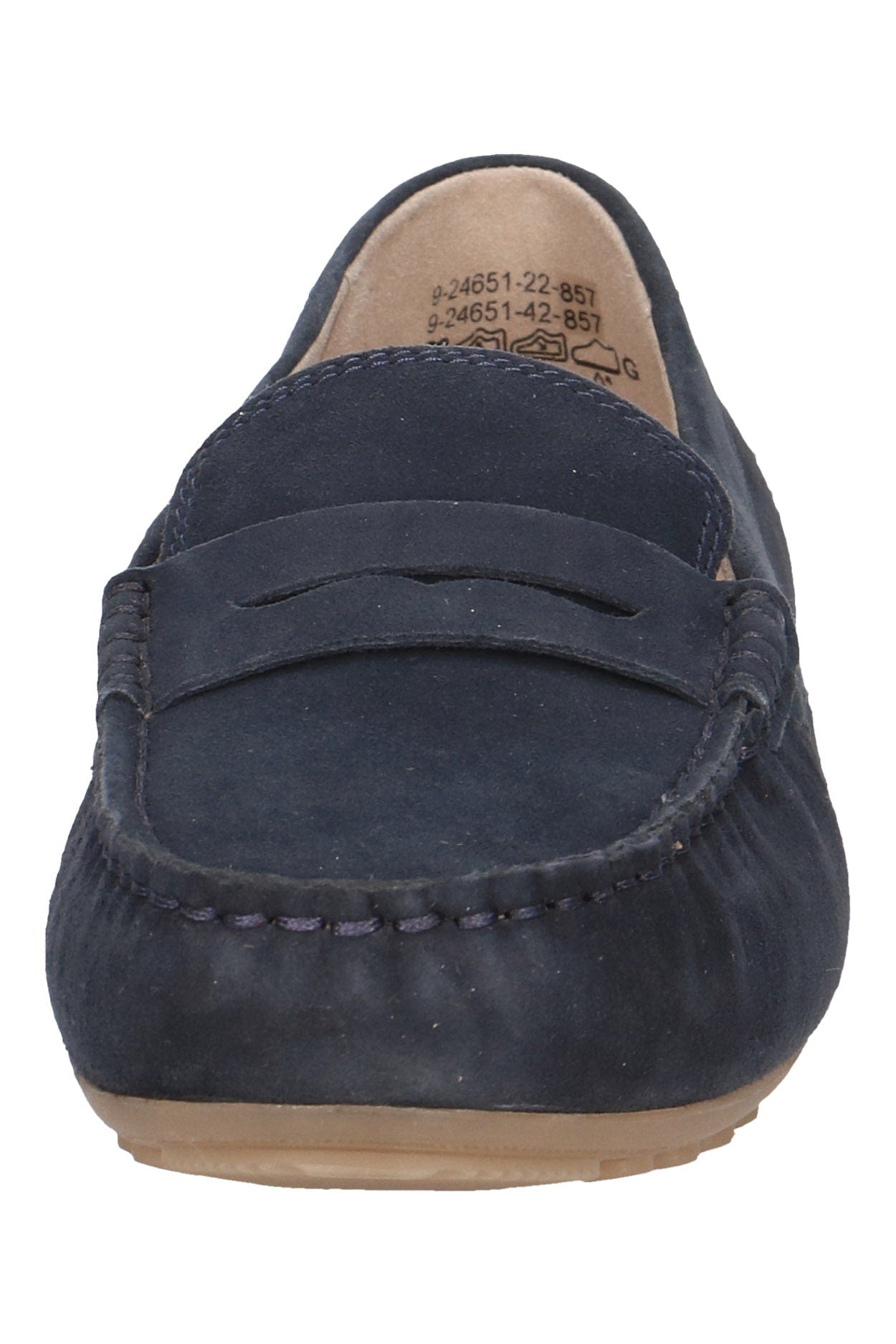 Caprice Leather Suede Moccasin Shoes - Ocean Suede