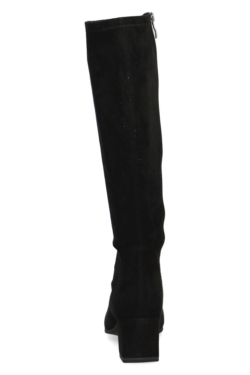 Caprice Stretch Suede Effect Knee Boots - Black