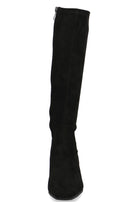 Caprice Stretch Suede Effect Knee Boots - Black