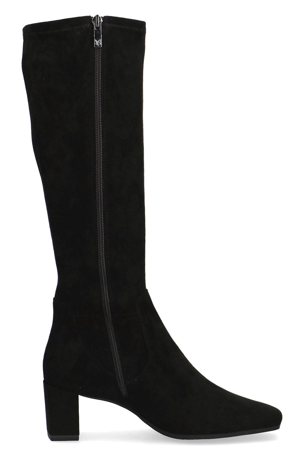 Caprice Stretch Suede Effect Knee Boots - Black