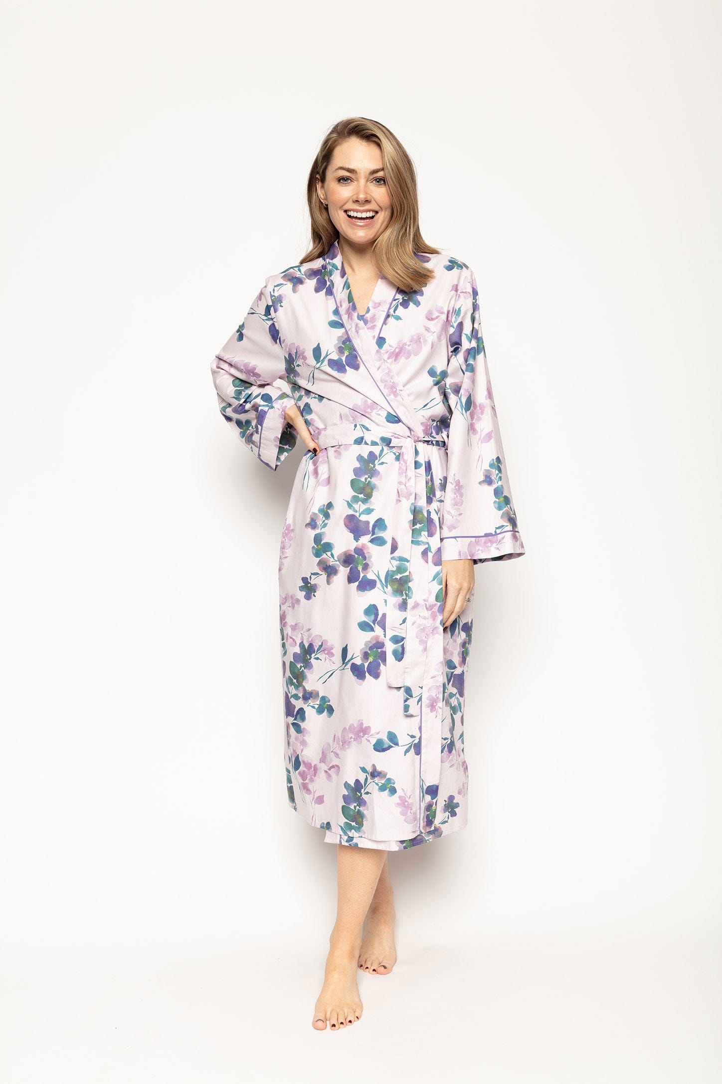 Cyberjammies Camila Pink Floral Print Long Wrap