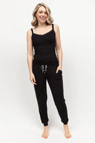 Cyberjammies Jersey Lace Hidden Support Vest - Black