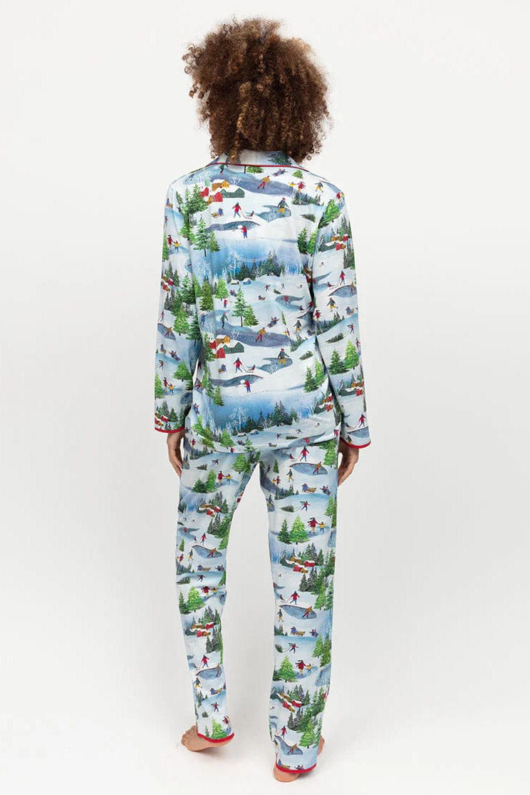 Cyberjammies Montana Winterscape Printed Jersey Pyjama Set - Multi