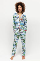 Cyberjammies Montana Winterscape Printed Jersey Pyjama Set - Multi