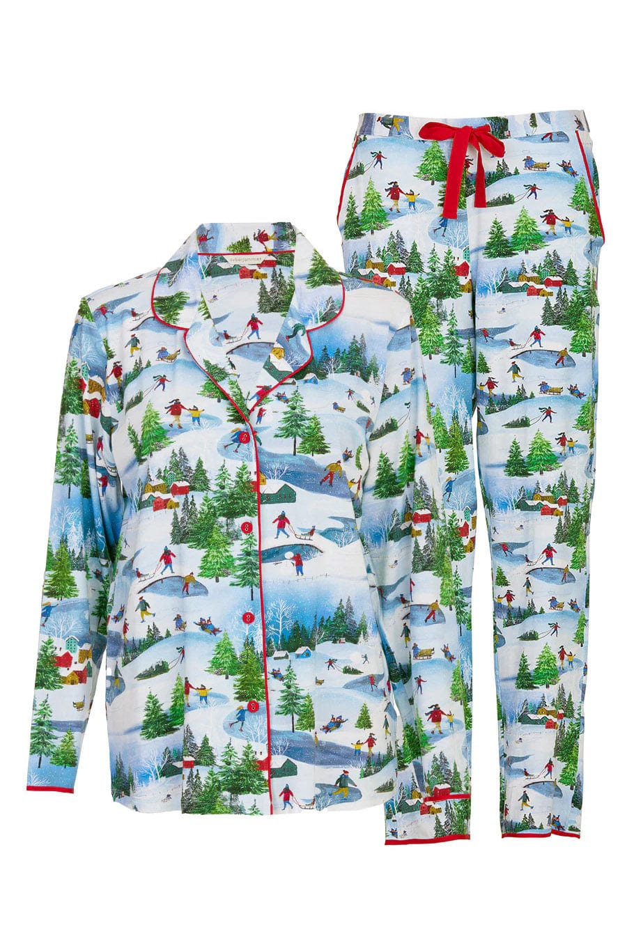 Cyberjammies Montana Winterscape Printed Jersey Pyjama Set - Multi