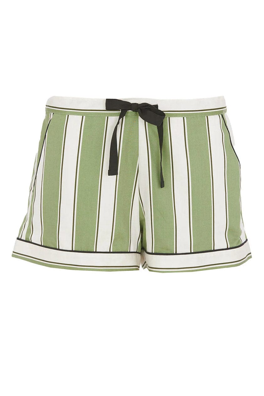 Cyberjammies Nancy Stripe Pyjama Shorts - Sage Green