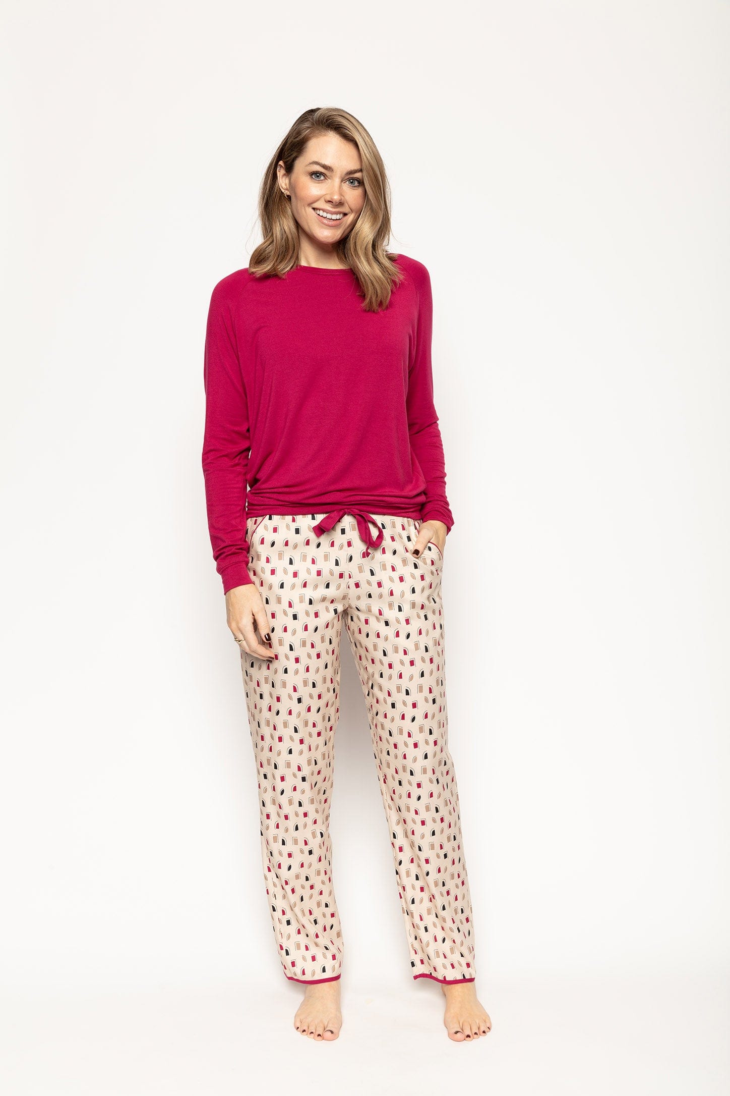 Cyberjammies Naomi Fuchsia Knit Slouch Pyjama Top