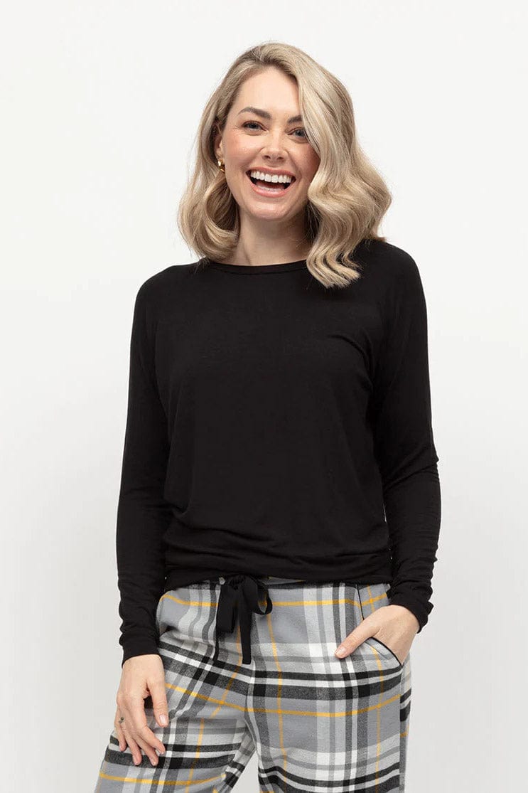 Cyberjammies Parker Slouch Jersey Pyjama Top -  Black