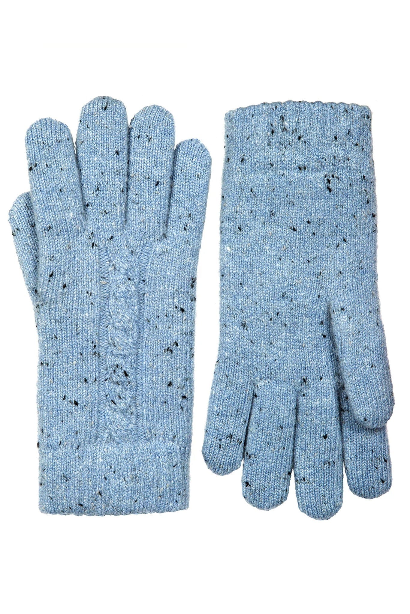 Dents Cable Knit Marl Gloves - Cornflower 6-3278_CORNFLOWER_OS