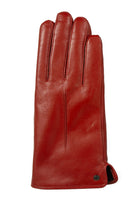 Dents Faux Fur-Lined Touchscreen Leather Gloves - Berry