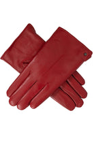 Dents Faux Fur-Lined Touchscreen Leather Gloves - Berry