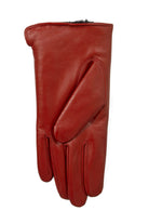 Dents Faux Fur-Lined Touchscreen Leather Gloves - Berry