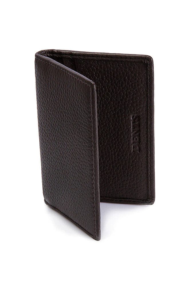 Dents Mens Pebble Grain Leather Card RFID Holder - Chocolate 23-5500_CHOC_OS