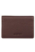 Dents Mens Pebble Grain Leather Card RFID Holder - Chocolate 23-5500_CHOC_OS