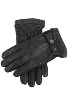 Dents Sherborne Leather Gloves with Stitch Detail - Black/Grey