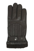 Dents Sherborne Leather Gloves with Stitch Detail - Brown