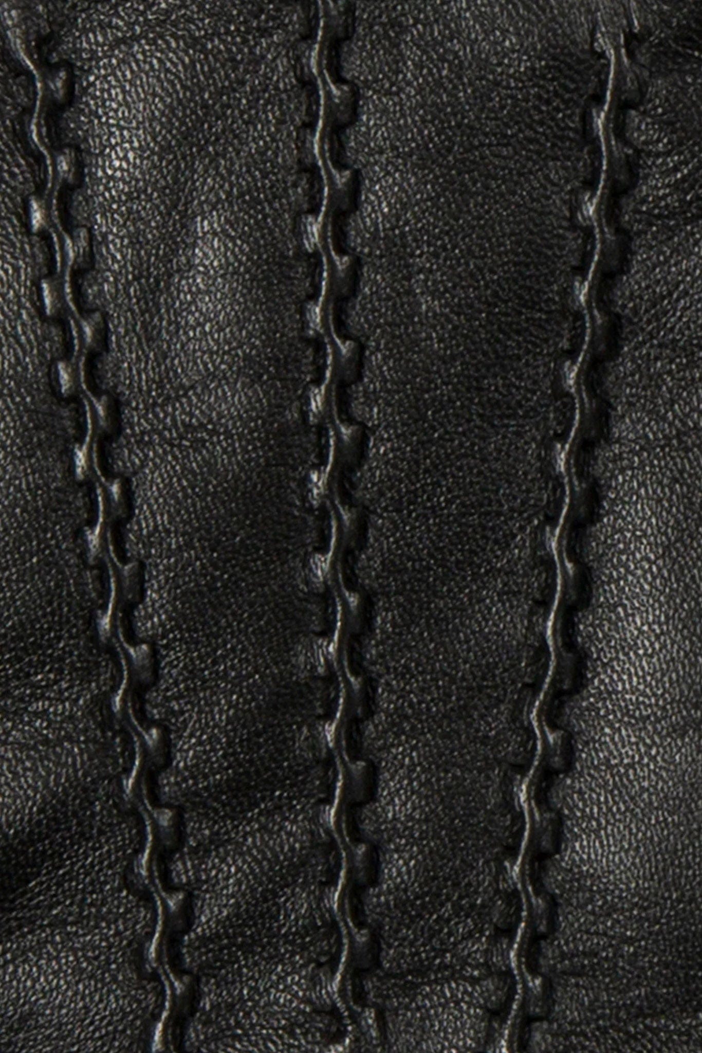 Dents Tamara Leather Glove with Knitted Cuffs - Black/Charcoal