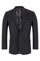 Douglas & Grahame Bordeaux Check Jacket - Blue/Brown