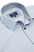 Drifter Geneva Stripe Short Sleeve Shirt - Blue/White