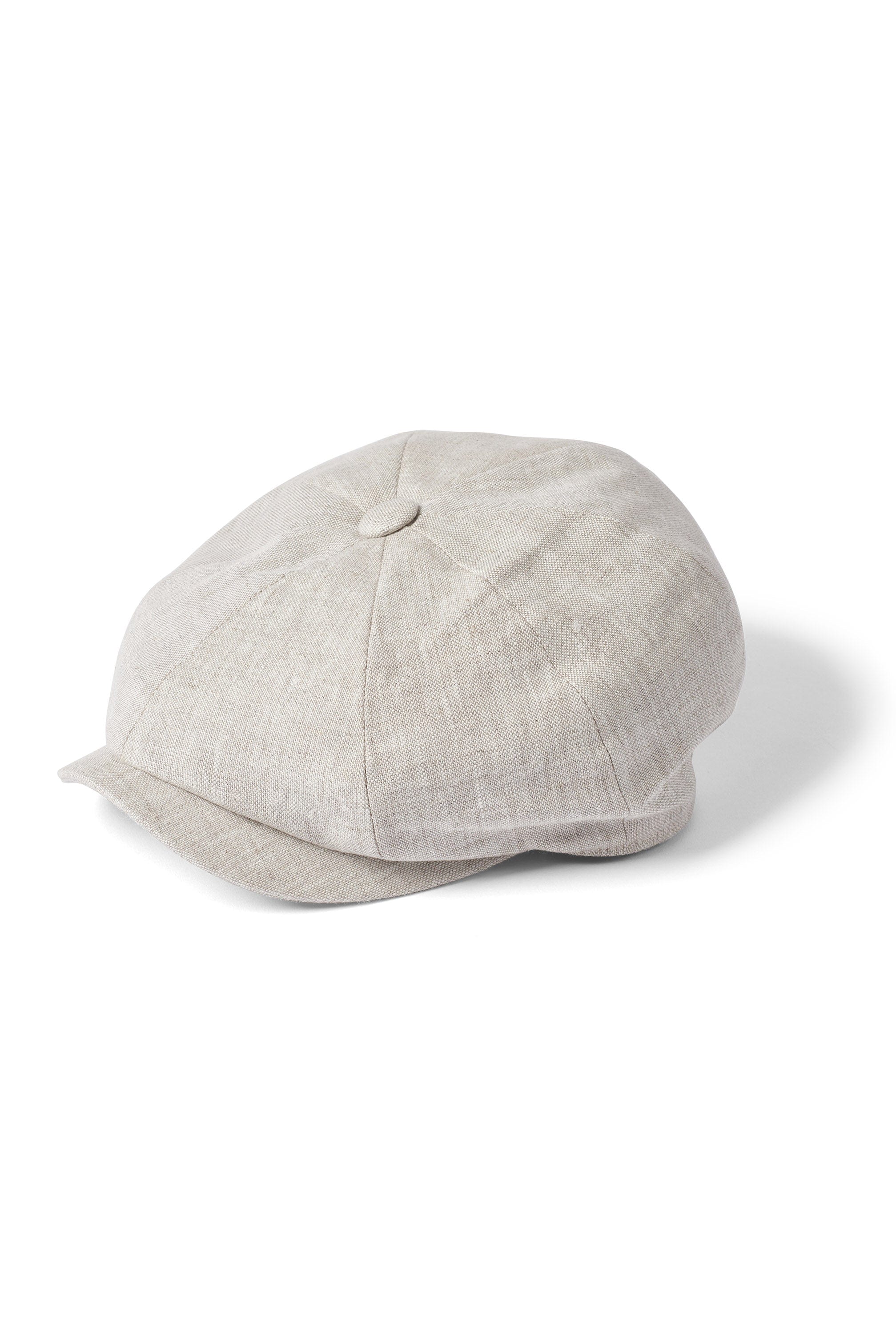 Failsworth Alfie Newsboy Linen Cap - Natural