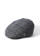 Failsworth Cambridge Tweed British Wool Flat Cap - Charcoal/Navy