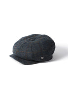 Failsworth Carloway Harris Tweed Newsboy Cap - Blue/Multi