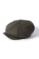 Failsworth Carloway Harris Tweed Newsboy Cap - Green