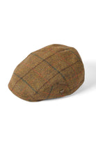 Failsworth Gamekeeper Check Tweed Flat Cap - Green/Red