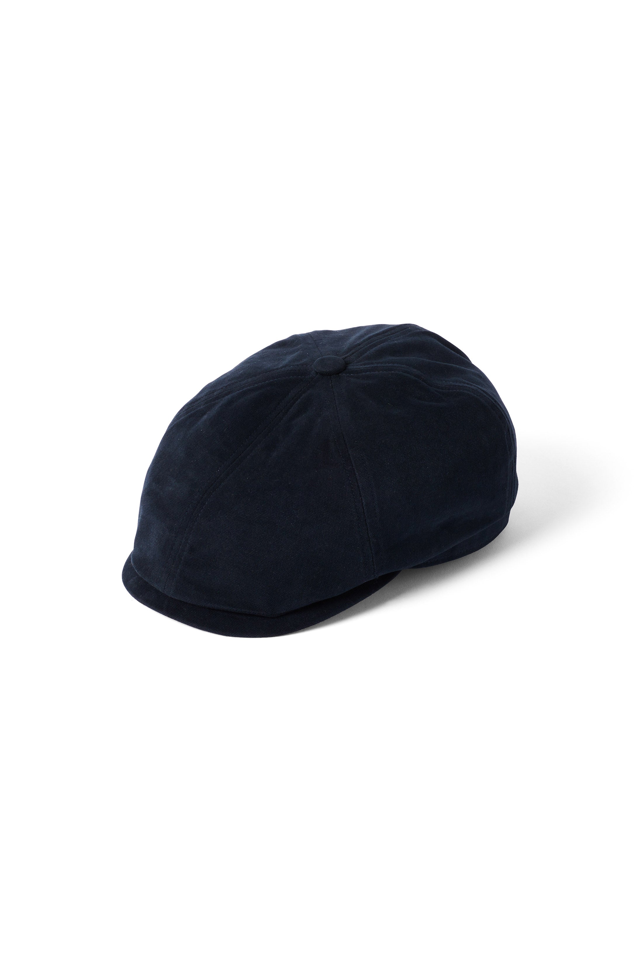 Failsworth Hudson Cotton Canvas Newsboy Cap - Navy/Salmon