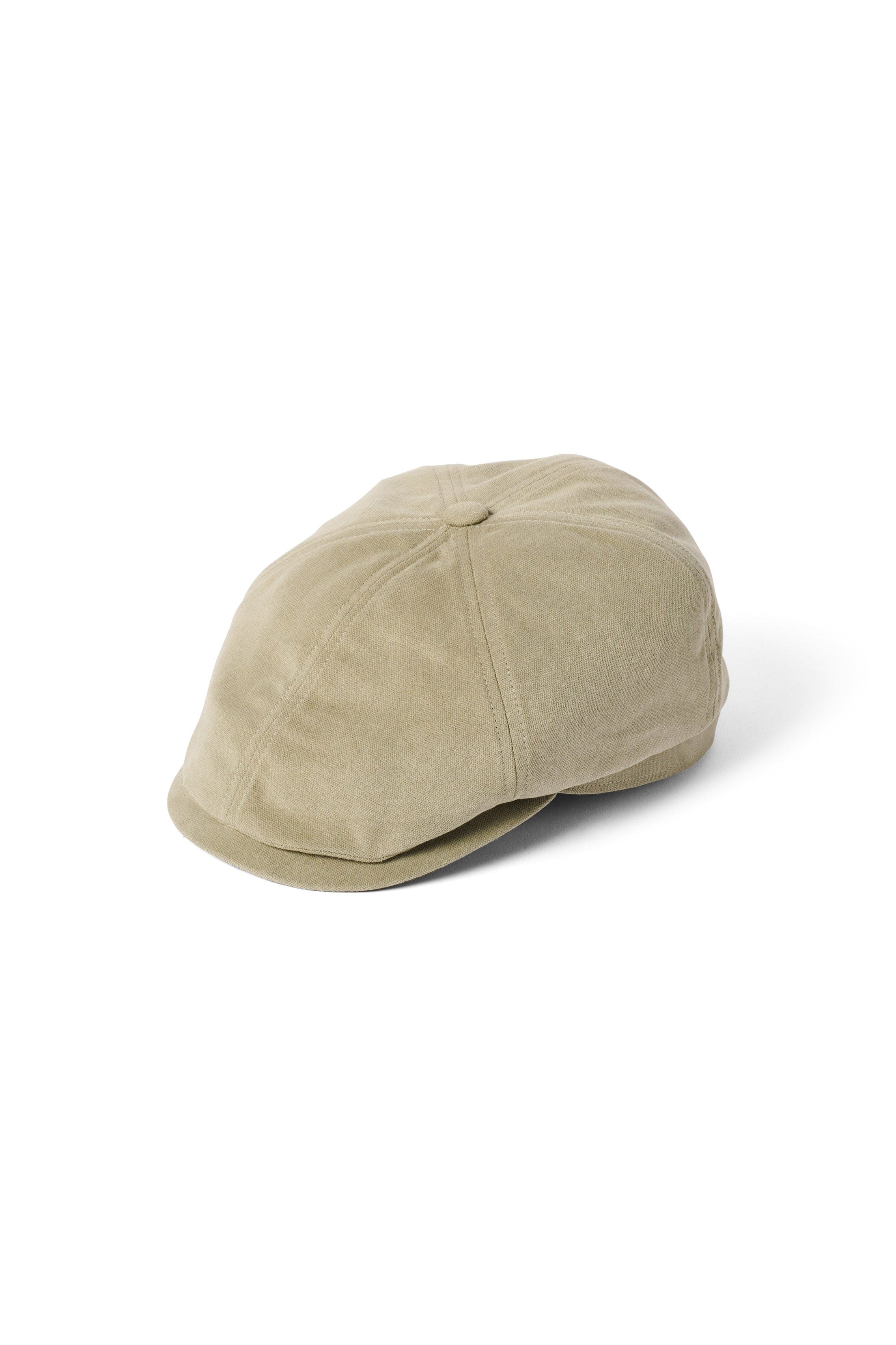 Failsworth Hudson Cotton Canvas Newsboy Cap - Sage/Khaki