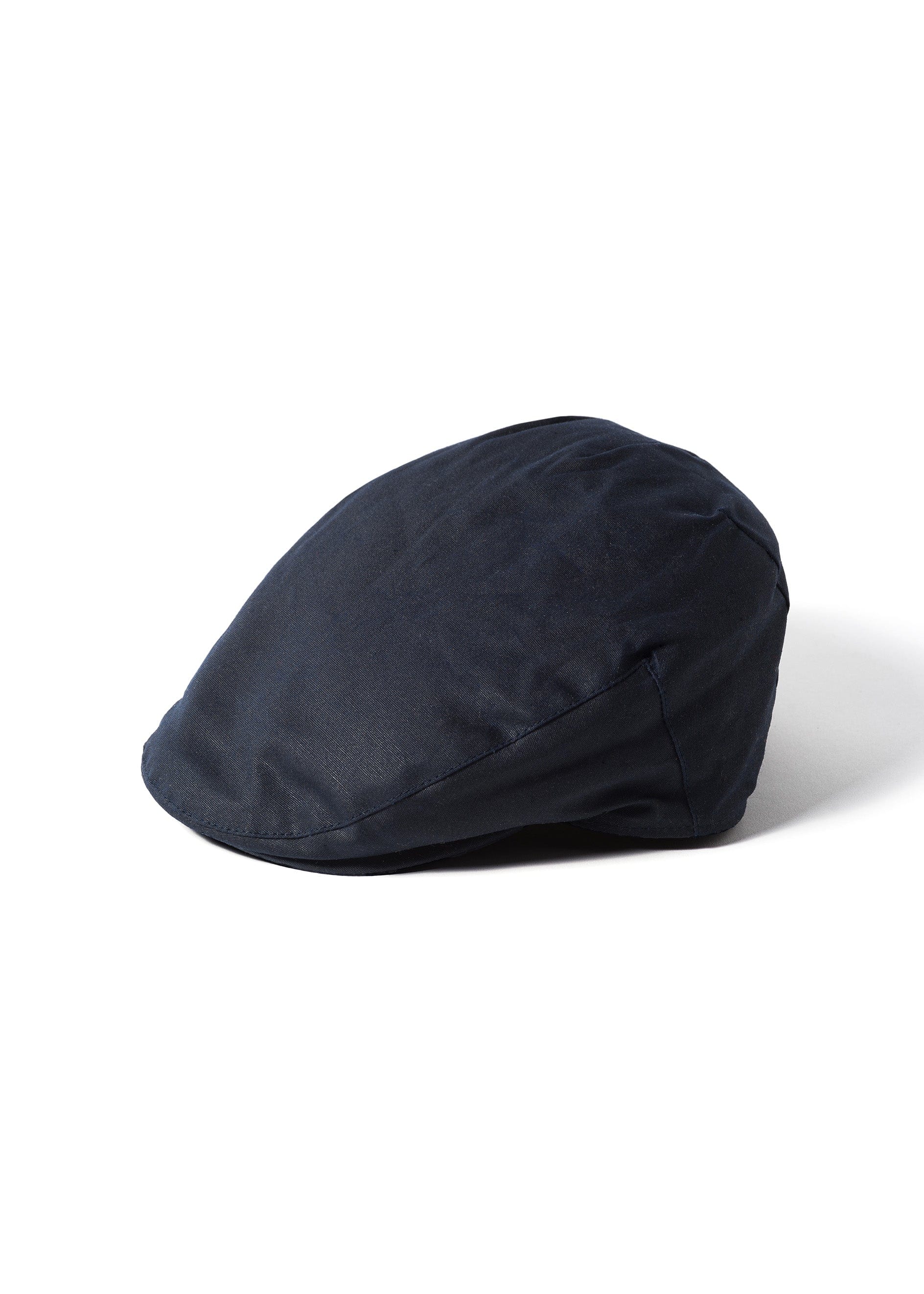 Failsworth Plain Wax Flat Cap - Navy