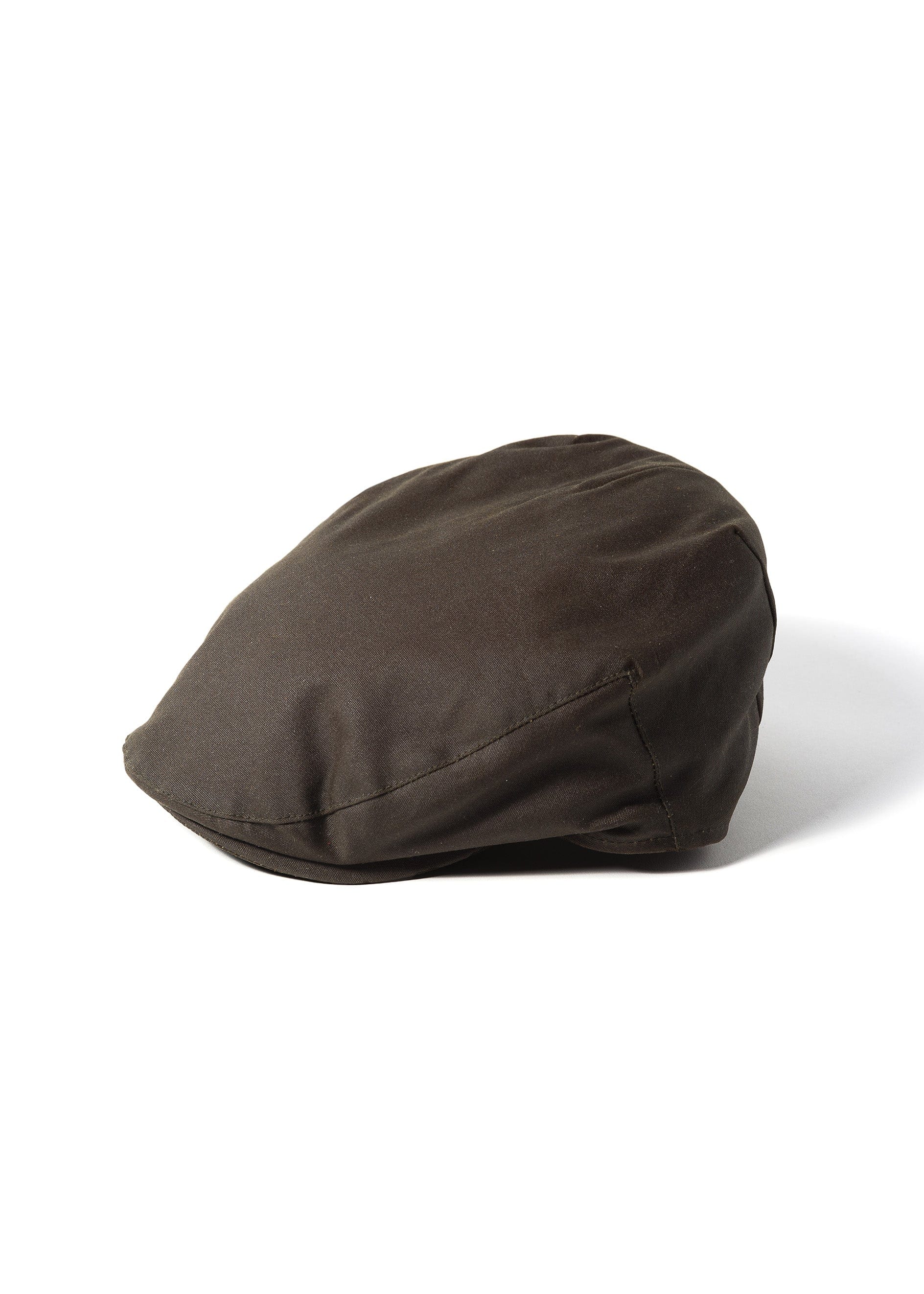 Failsworth Plain Wax Flat Cap - Olive