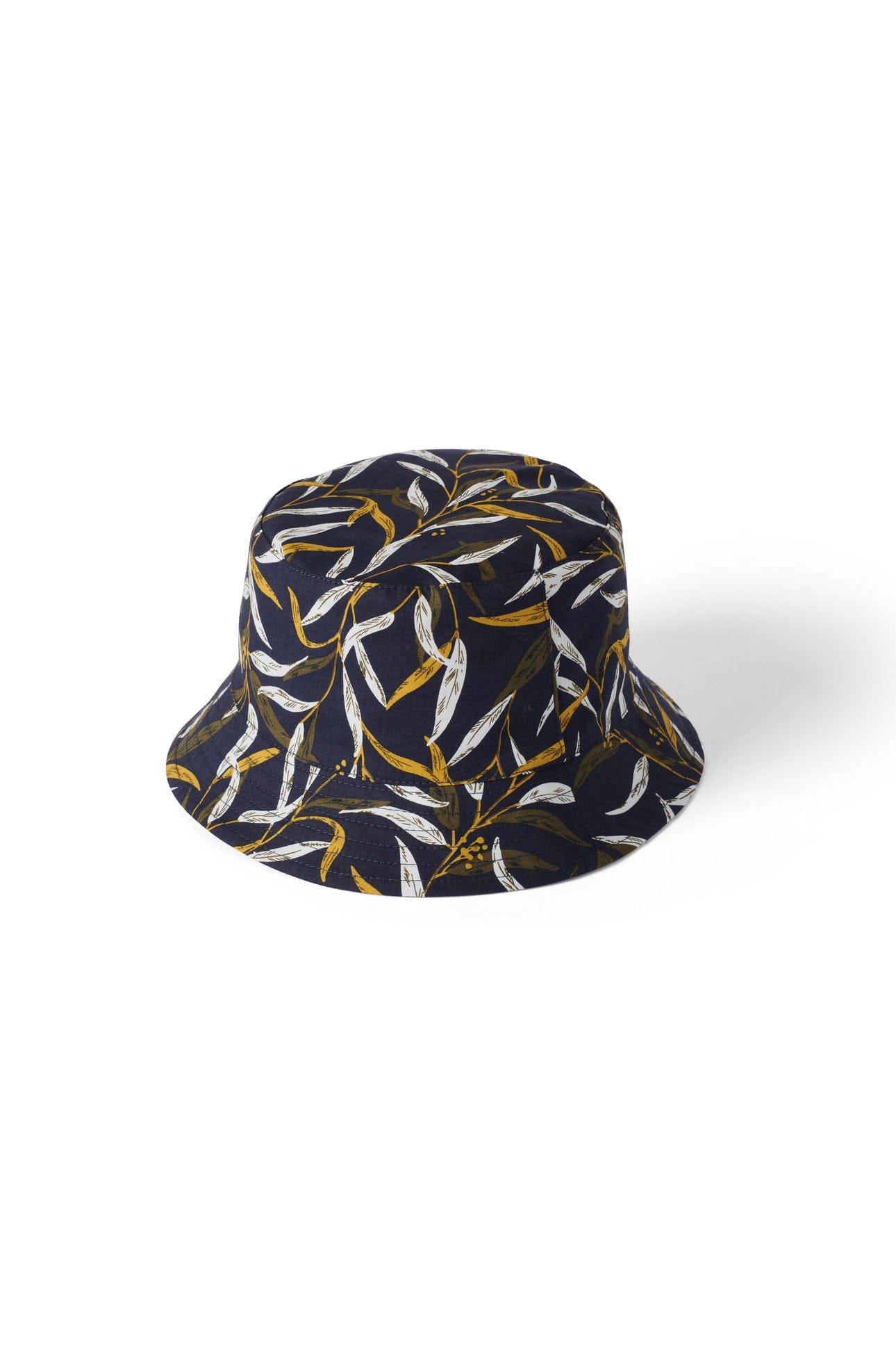 Failsworth Reversible Cotton Bucket Hat - Navy/Leaf