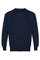 Franco Ponti Merino Wool Crew Neck Jumper - Navy