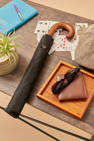 Fulton Magnum Auto Folding Umbrella - Wood Handled - Black G512_MAGNUMAUTONO1_BLACK