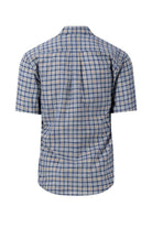 Fynch Hatton Cotton Slub Check Short Sleeve Shirt - Leaf Green